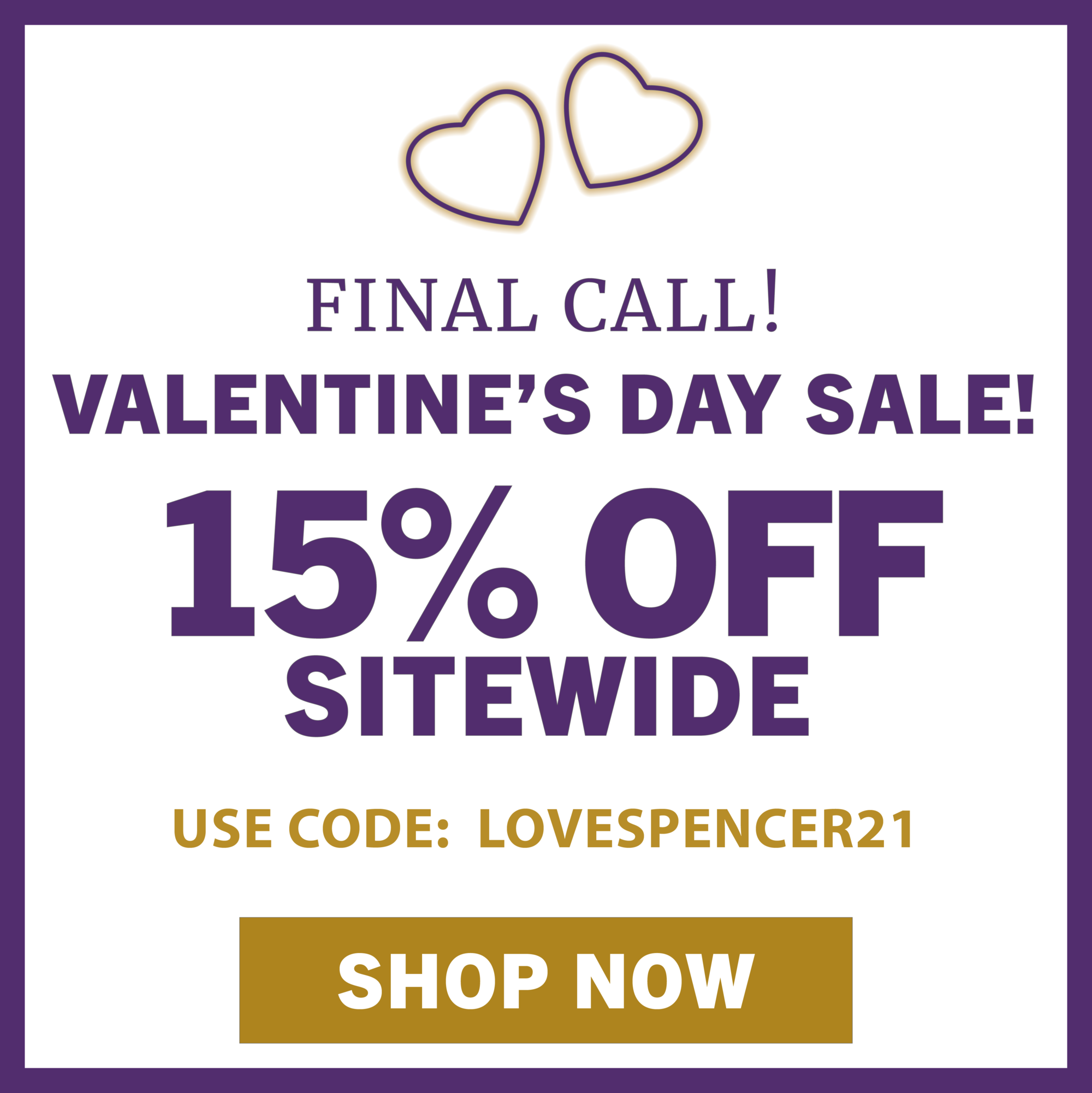 15 off for this Valentine's Day